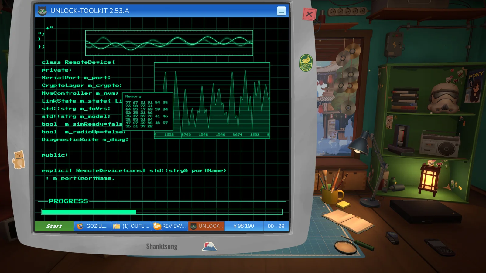 ReStory firmware terminal interface
